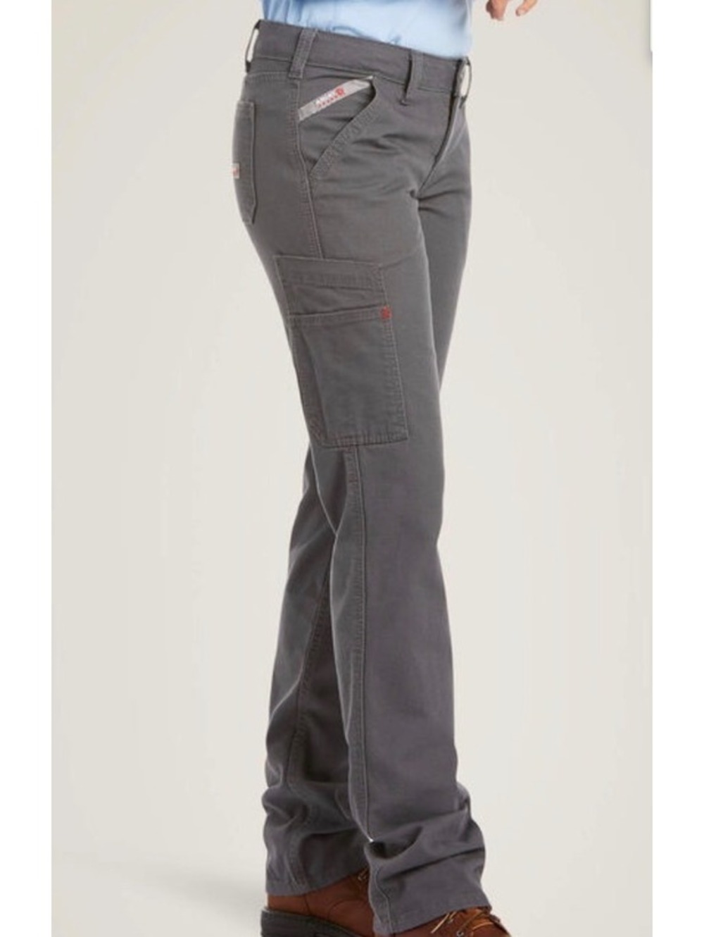 Ariat Womens FR Duralight Cat 2 Stretch Canvas Motorcycle Pants Work Iron Grey